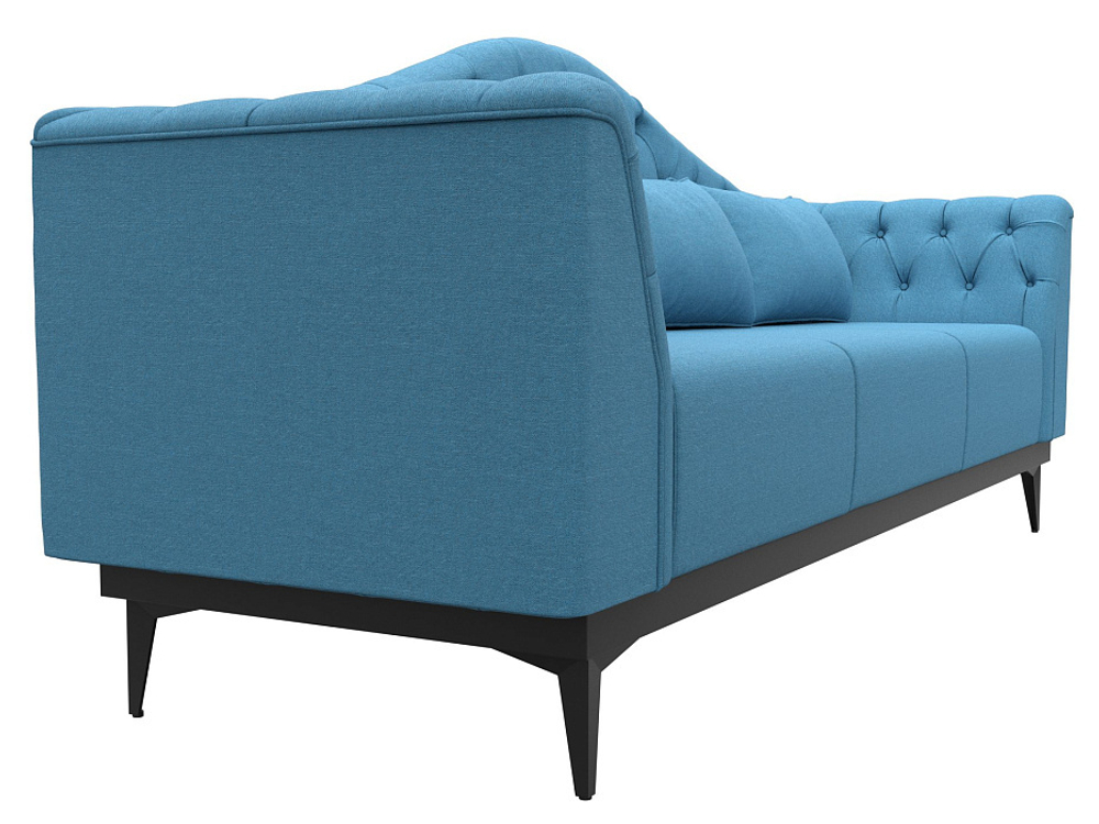 Диван прямой Флорида, Амур 10 голубой, Рогожка, 123212