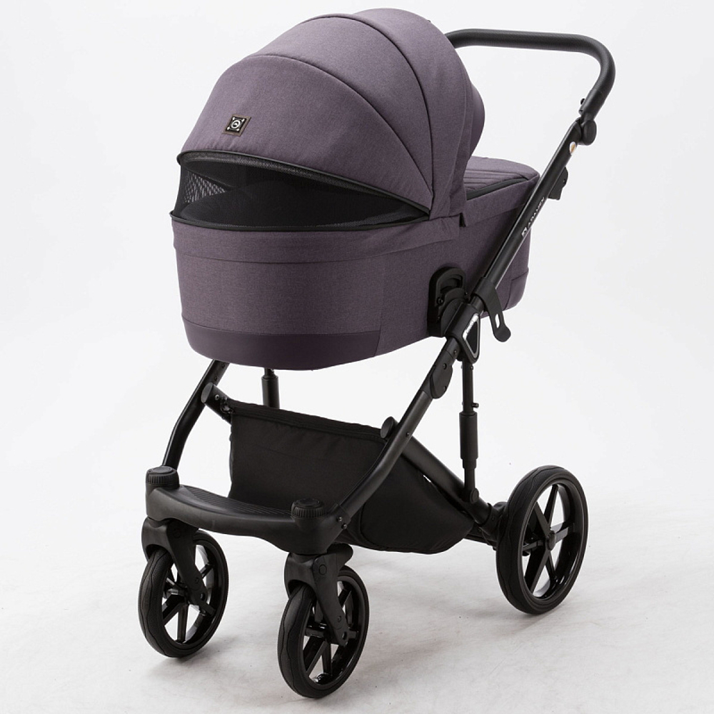 Детская коляска Adamex Marco 2 в 1 GA08 (Т. СЛИВ. ТК. + СЛИВ. КОЖ. ОТДЕЛКА)