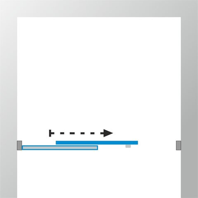 Дверь душевая "Слайд"  120*185, бел, полосы (1место)