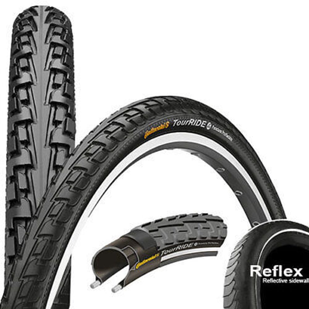 Велопокрышка 27,5&quot; Continental Ride Tour Clincher Reflex black E-Bike(54-584/27,5x2,2)