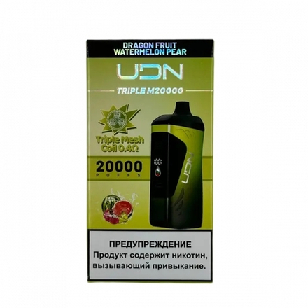 UDN Triple M20000 Dragonfruit watermelon pear - драгонфрут-арбуз-груша 20000 затяжек 20мг (2%)