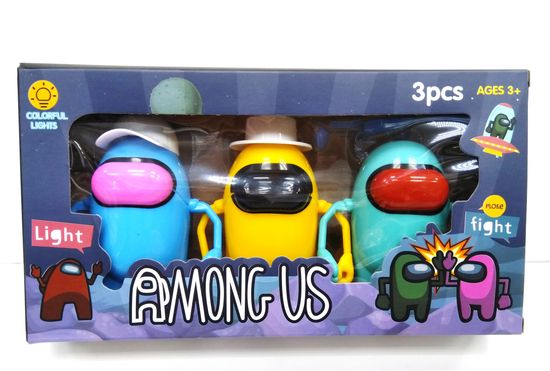 Набор фигурок Among Us 3в1 10см светящиеся