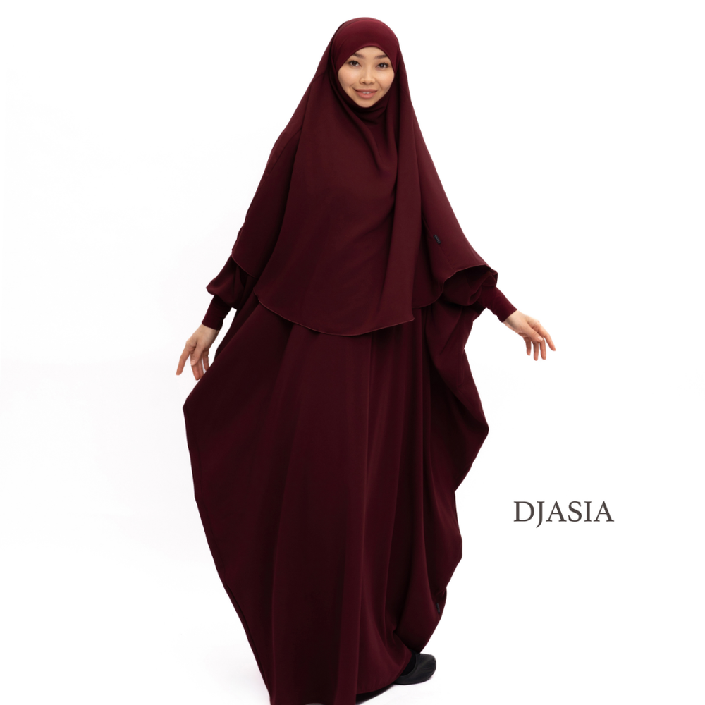 КОМПЛЕКТ: ХИМАР И АБАЯ ИЗ МЕДИНСКОГО ШЕЛКА One size