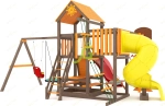 Детская площадка Панда Фани с балконом и трубой