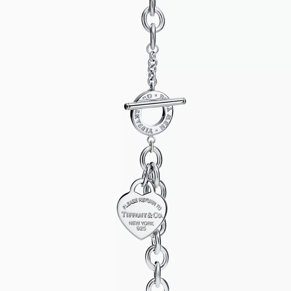 Браслет из серебра Tiffany, Тиффани 925.с подвеской в форме сердца💝