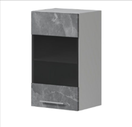 Кухня Alisa Каспий - Шкаф навесной 400 со стеклом