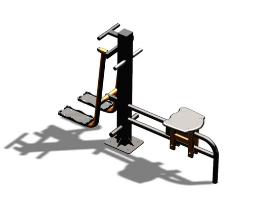 Тренажёр уличный Шпагат + каталка + фундаментальная опора Т.554