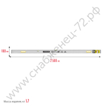STAYER GRAND 2.5 м, точность 1 мм/м, 2 глазка, Правило с уровнем и ручками, (10752-2.5)