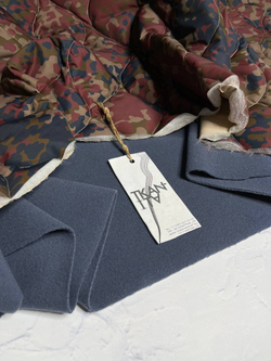 Пальтовая однотонная шерсть с кашемиром (Alta Moda, 85%шерсть/15%кашемир, Туманная сталь, 147, 560 гр/м2)