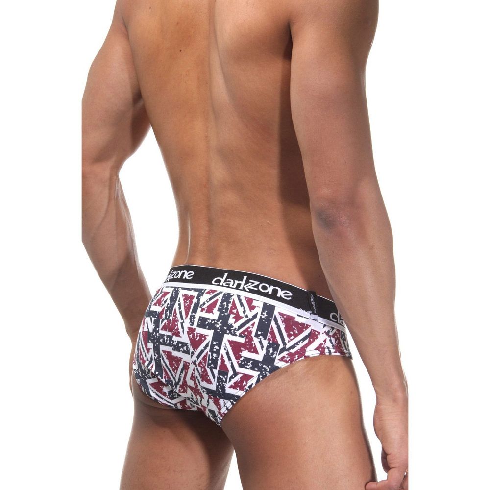 Мужские трусы слипы с разноцветным принтом DARKZONE DZN6308