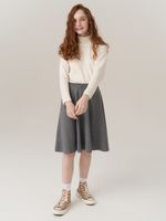 Юбка для девочки в школу AT814 серый