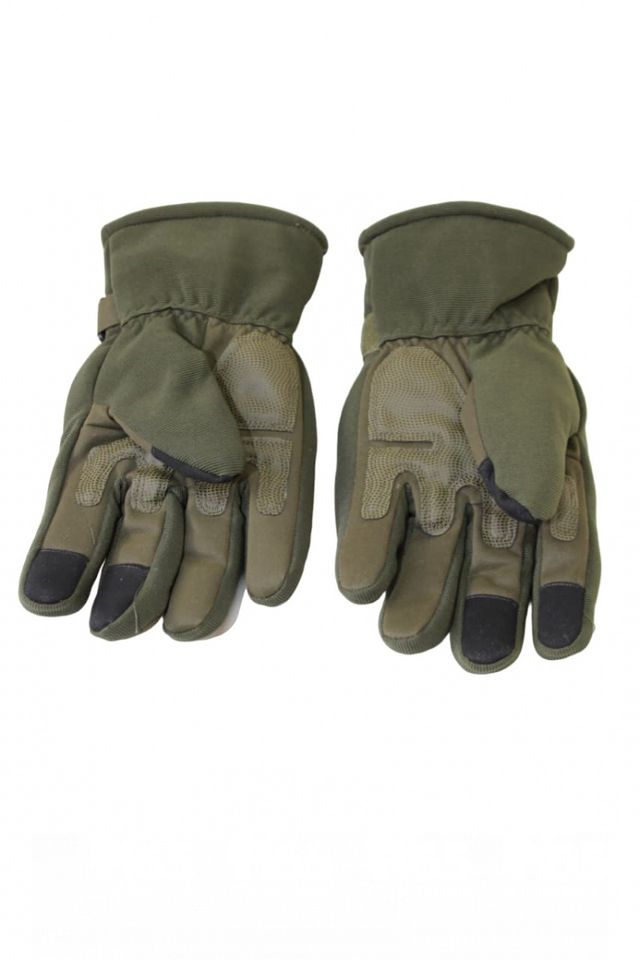 Перчатки стрелковые тактические утепленные с манжетой Soft Shell (олива)