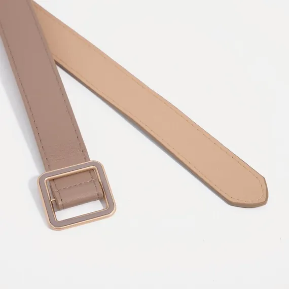 Ремень женский, ширина 2,8 см, гладкий, затяжка, цвет светло-серый