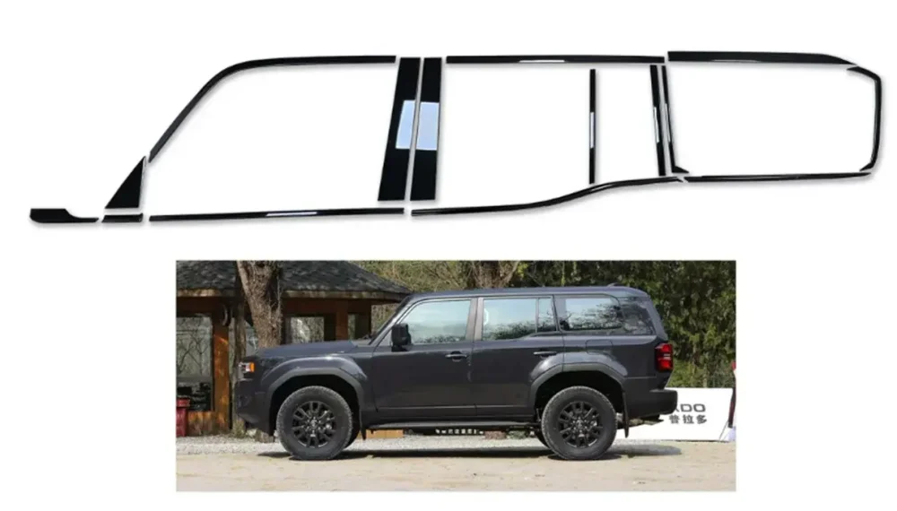 Молдинги на окна для Toyota Land Cruiser Prado 250 LC250 TLC250 Крузер Крузак вставки в окна