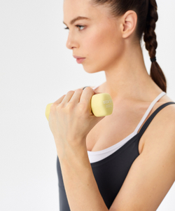 Гантель неопреновая DB-201 0,5 кг, желтый пастельный