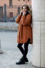 Парка ko-ko-ko Утепленная женская горчично-терракотовая