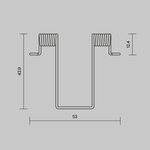 Комплект креплений Maytoni (для профиля ALM-4625-S-2M) 4 шт. 642002