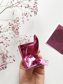 Зеркальная поталь "Mirror Shine", Fuksia, 100 шт. 8*8,5см