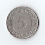 Германия 5 марок 1975 г UNC
