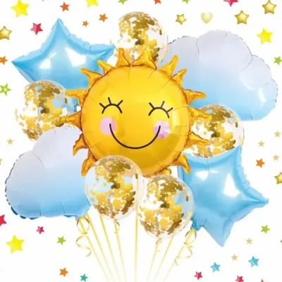 Воздушные шары 10 шт, 63см ,51*52см, 44см,12»/24см «Солнечный день»