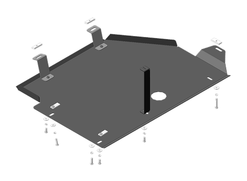 Защита Предпусковой подогреватель. 2 мм, Сталь. для Volkswagen Multivan T6 2015-2020, Volkswagen Transporter/Caravelle T6 2015-2020 MOTODOR.02743