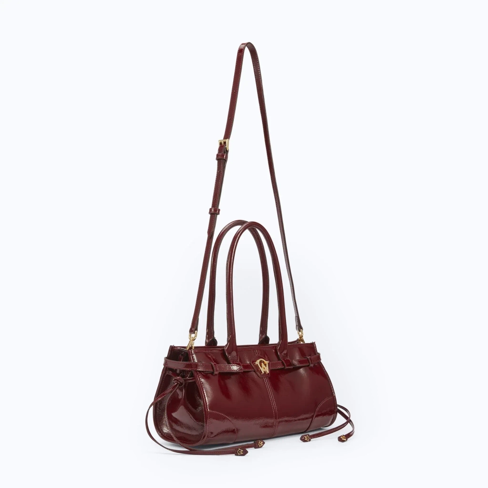 MANC КОЖАНАЯ СУМКА "BABY JANE", ЦВЕТ БУРГУНДСКОГО ВИНА