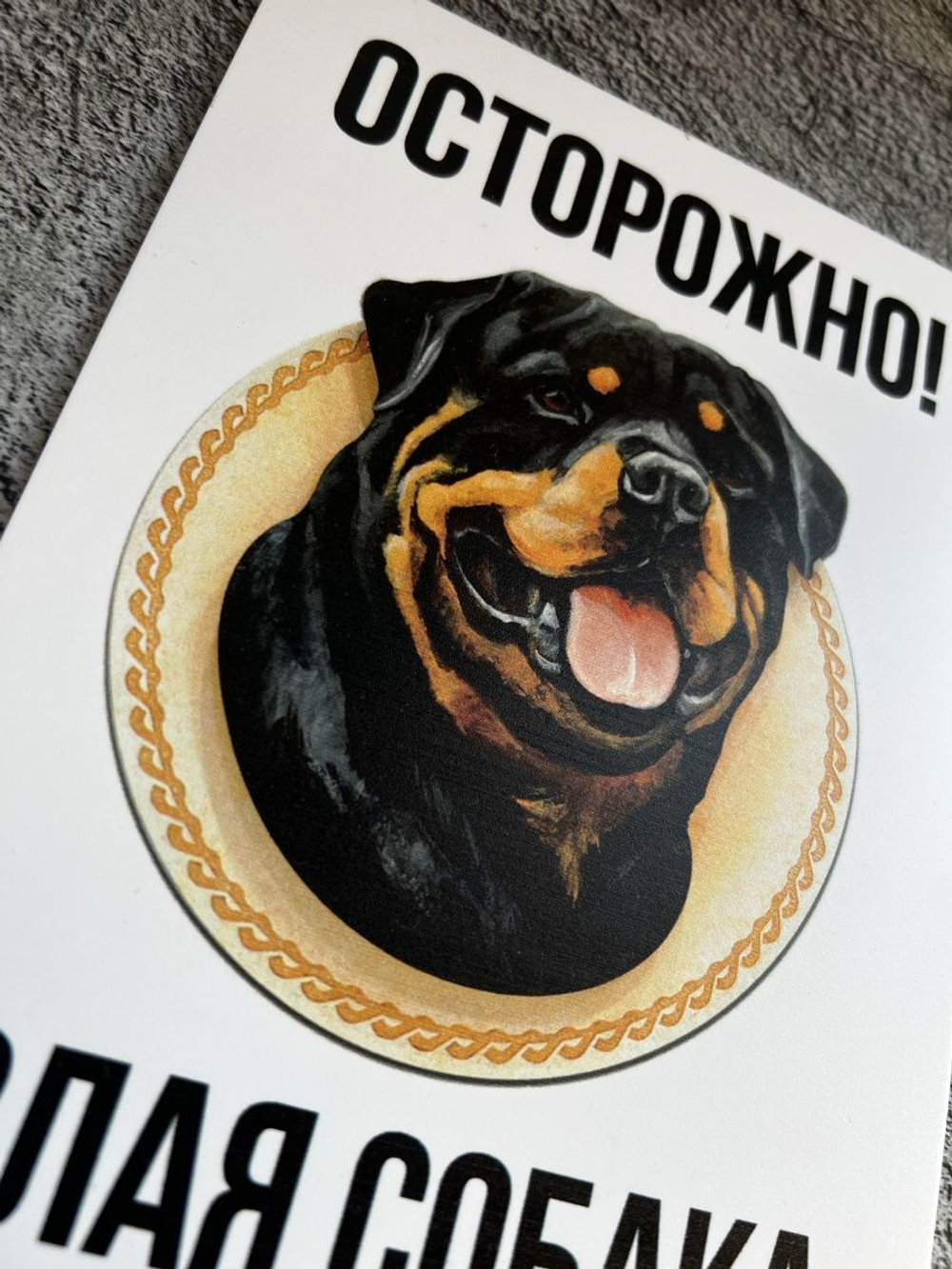 Табличка на дом Осторожно злая собака