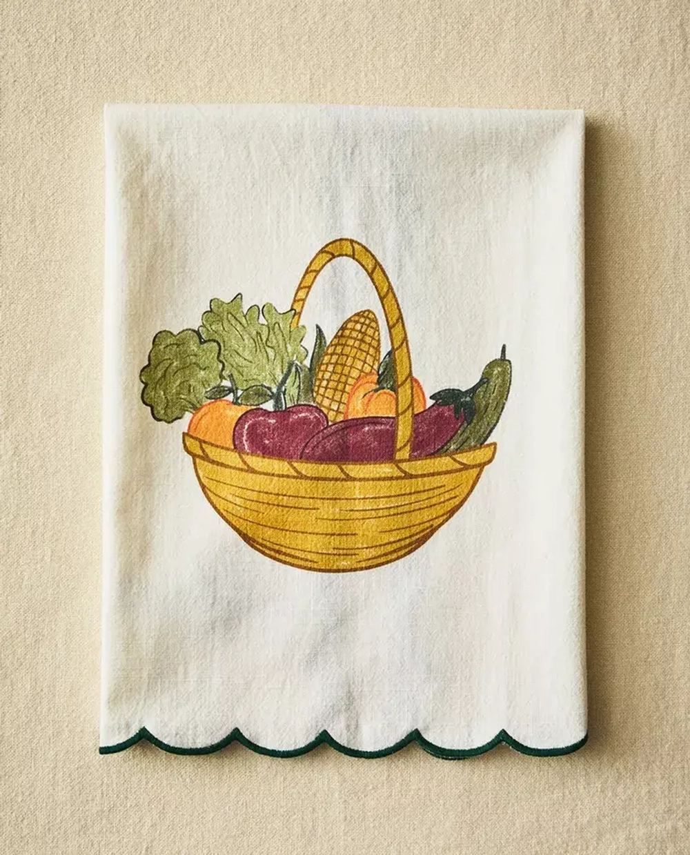 ZARA HOME ХЛОПКОВОЕ ПОЛОТЕНЦЕ С ПРИНТОМ, ЗЕЛЕНЫЙ