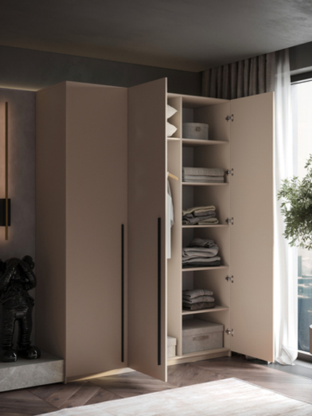 Шкаф распашной Lorena 3, кашемир, 80 см