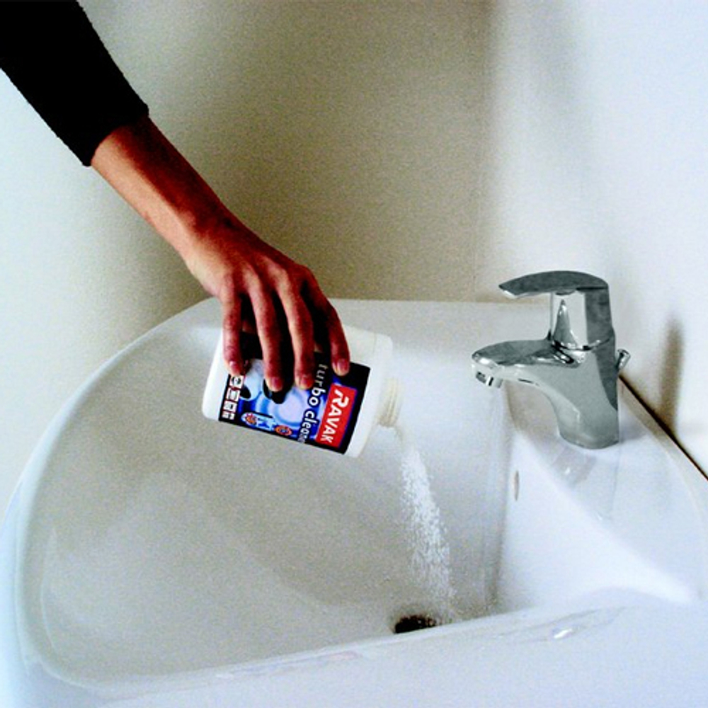 Чистящее средство Ravak Turbo Cleaner (1000мл) X01105 для устранения отложения в сифонах и трубах