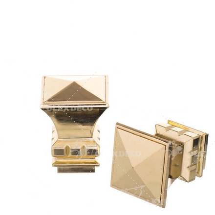 Наконечники "Верона" d25 мм, цвет золото глянец