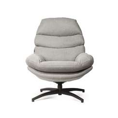 Крутящееся кресло-качалка Sven, серая рогожка