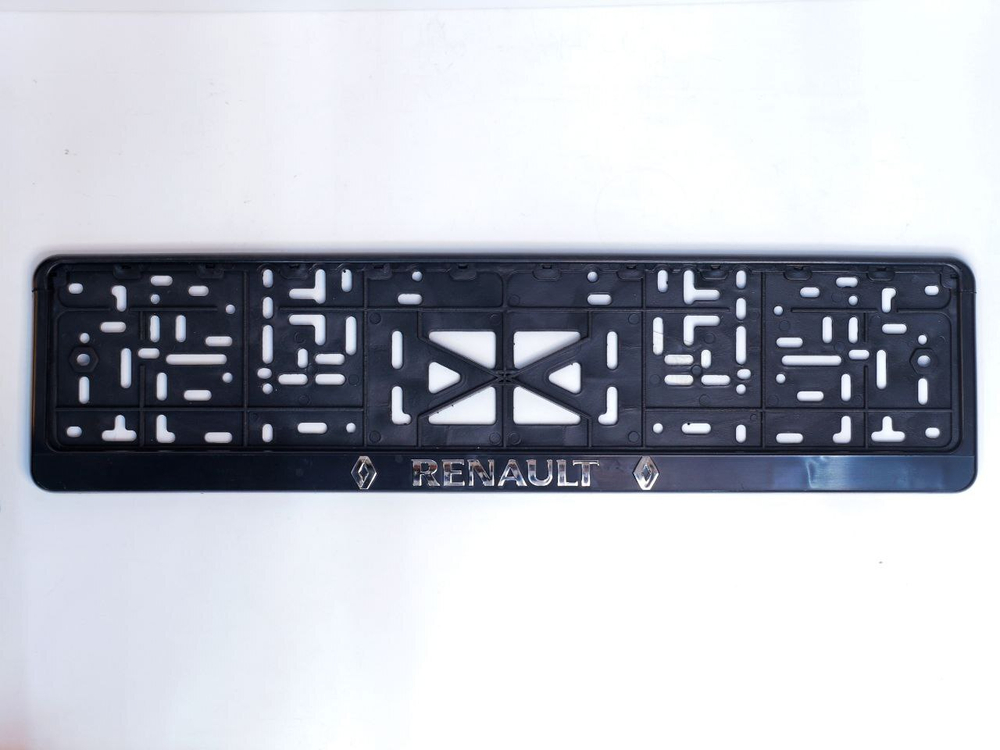 Рамка под номерной знак Renault  90023 Тольятти (серебро/золото, книжка)