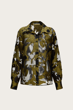 БЛУЗА ИЗ ЧЕРНОЙ ОРГАНЗЫ С ВЫШИВКОЙ