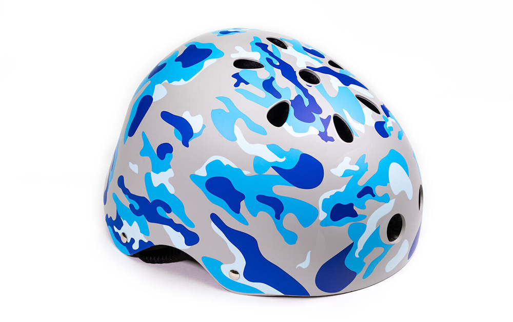 Шлем вело TRIX подростковый котелок 11 отверстий S 52-54см Hard Shell серебристый