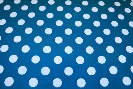 Вискоза морская волна в белый средний горох