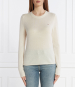 Хлопковый свитер soft c-nk Tommy Hilfiger - кремовый(WW0WW40264)