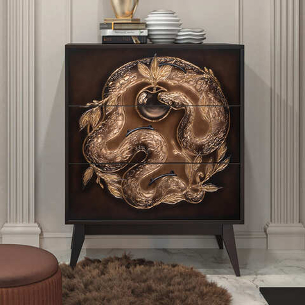 Комод Яблоко Евы с 3 ящиками Каштан