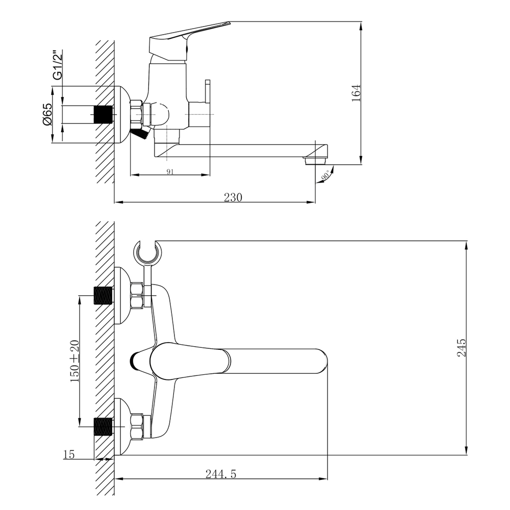 Смеситель Lemark Partner LM6513C универсальный