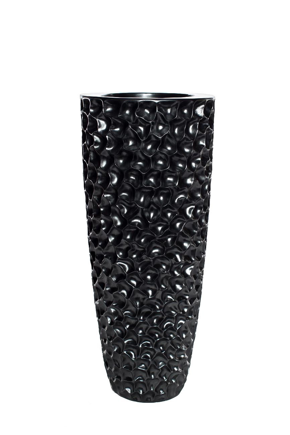 Кашпо для цветов напольное 36х86см Garda Decor жемчужно-черное