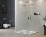 Душевая перегородка Cezares LIBERTA-L-2-105-C-Cr профиль хром, стекло прозрачное