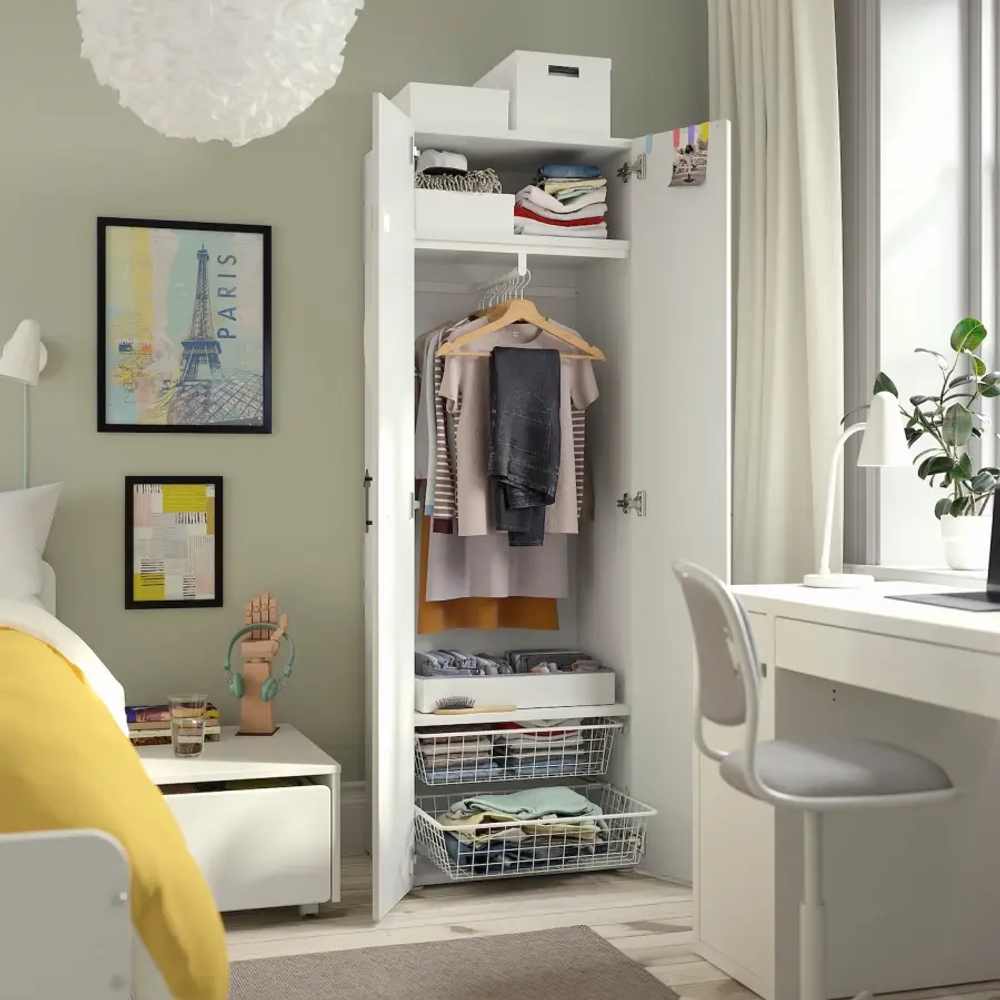 Шкаф - SMÅSTAD / SMАSTAD  IKEA /СМОСТАД  ИКЕА, 60х42х181 см, белый