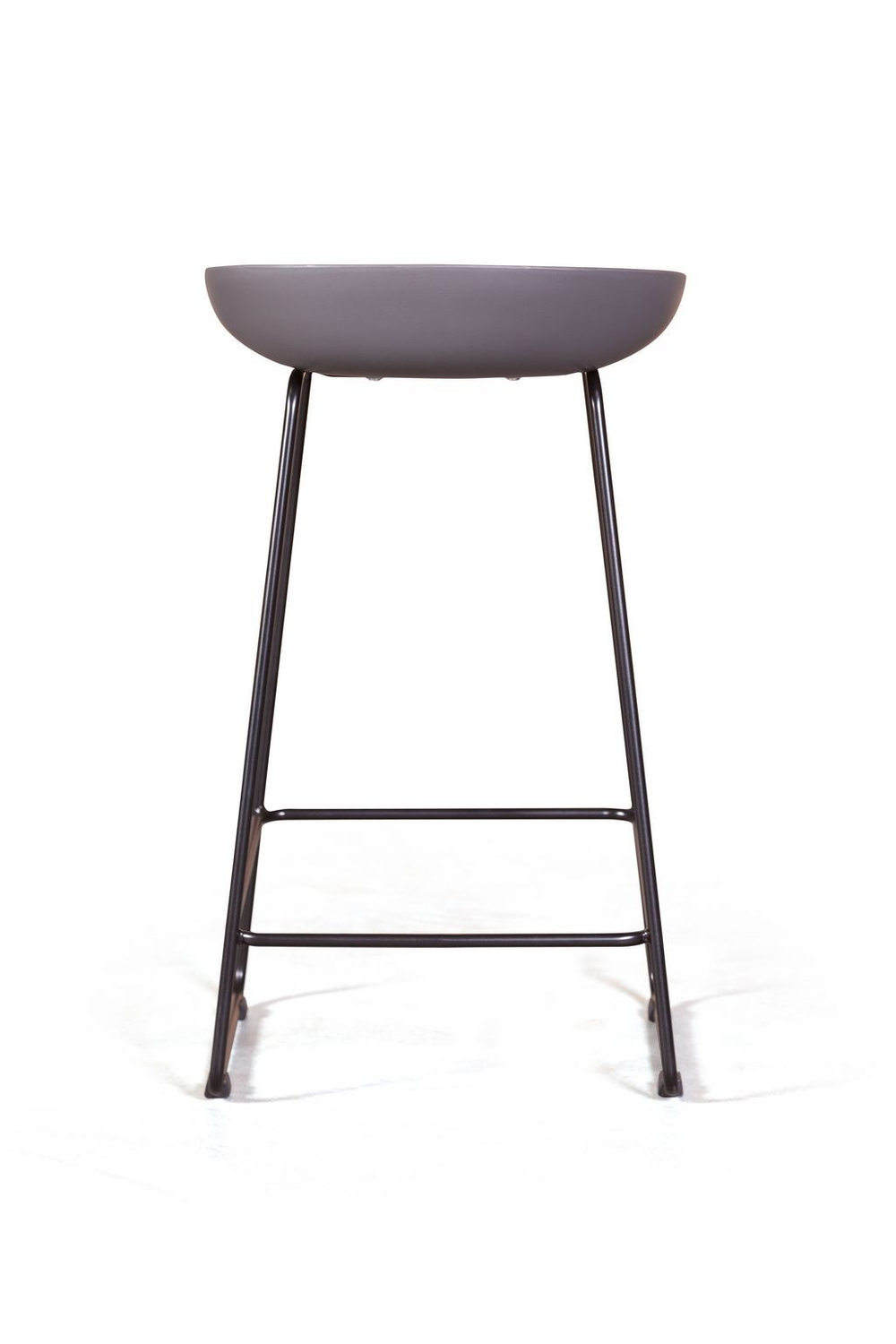 Стул полубарный Leo пластик серый