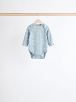 Боди с длинным рукавом для малышей Next N27-277, 5 шт., Молочный, Голубой