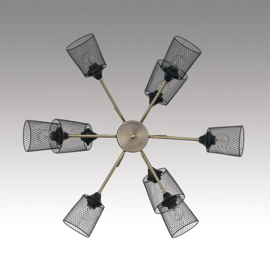 8191/9C COUNTY LN26 306 черный/античная бронза/черный металл Люстра потолочная Е27 9*60W 220V ABRIS