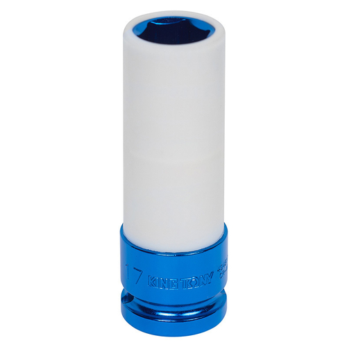 KING TONY (494517MX) Головка торцевая ударная глубокая 1/2", 17 мм, тонкостенная, с пластиковой защитой