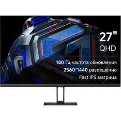 Монитор Xiaomi 27" G27Qi EU 2K Gaming Monitor (IPS 2560x1440 180Hz 1ms 300cd 1000:1 2xHDMI 2xDisplayPort VESA)