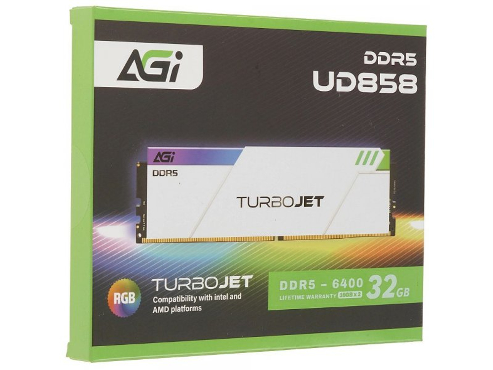 Оперативная память AGI AGI6IPD16UD858-DC, DDR5 2х 32ГБ 6400 МГц, DIMM, RTL