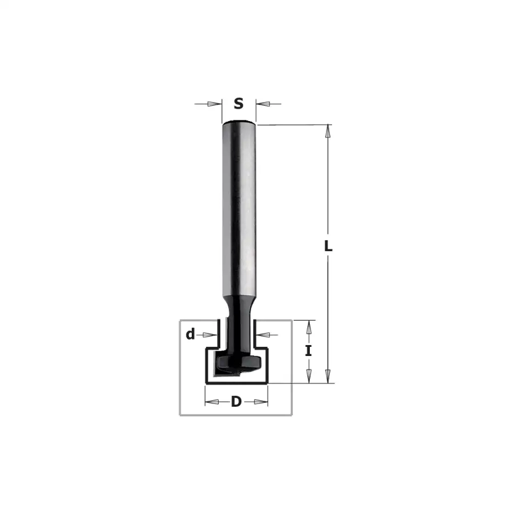 Фреза концевая -contractor S=8 D=4,8/9,5x11x48 CMT K950-095