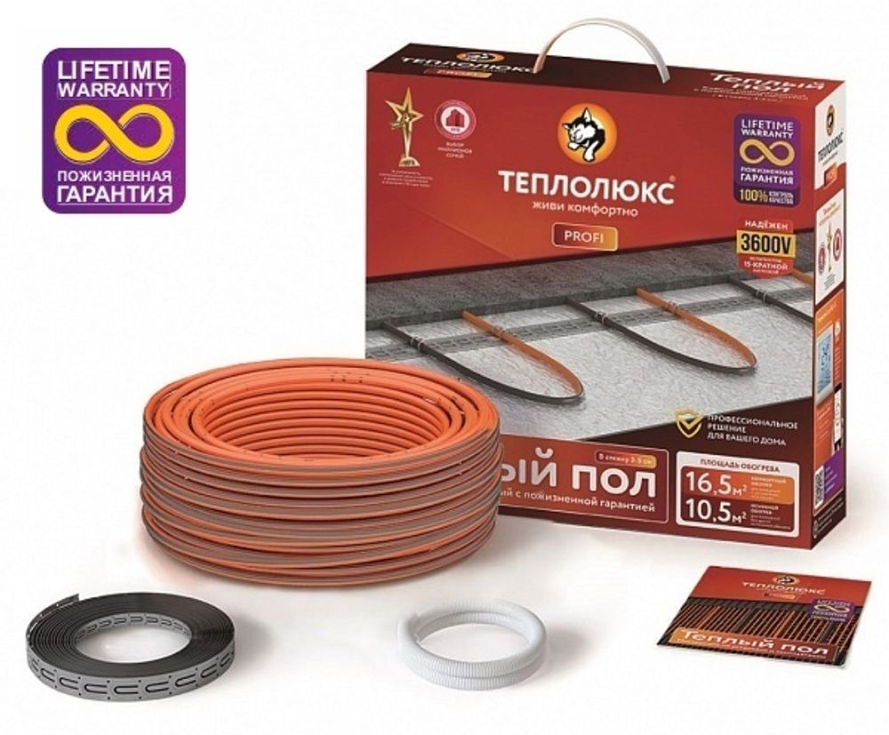 Кабель нагревательный &quot;Теплолюкс&quot; ProfiRoll 25,0 м/450 Вт (2,5-3м²)